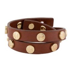 New Tory Burch Leather Logo wrap bracelet!